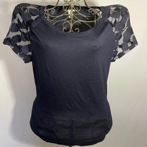 Banana Republic Navy Blue Short Sleeved Top